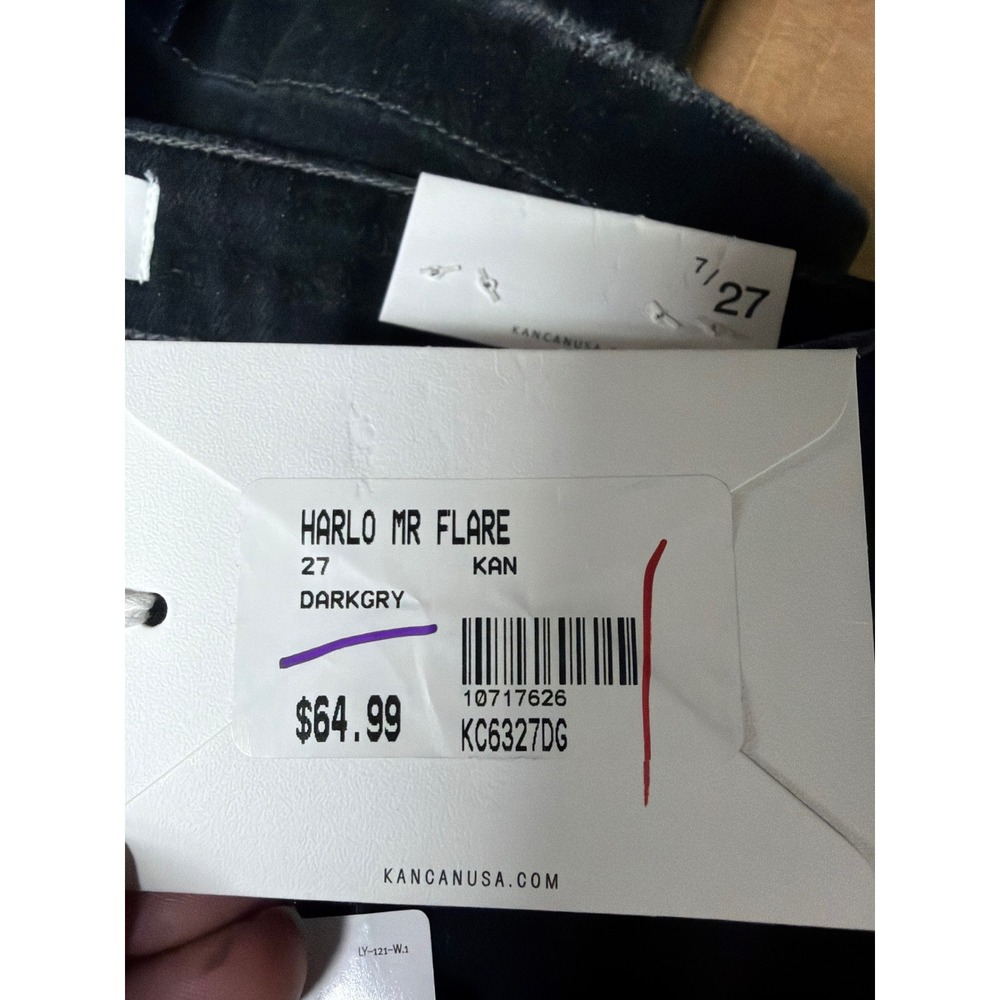 Kancan BRAND NWT LYCRA Women's Distressed Flare Jeans -size 27 - Picture 6 of 7
